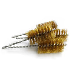 Custom brass wire tube brush for industrial pipe cleaning and rust removal