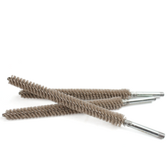 Custom double spiral AO abrasive tube brush for industrial pipe cleaning and surface polishing