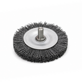 Silicon Carbide Abrasive Filament Wheel Brush with Handle | Aggressive Finishing with Secure Tool Mounting