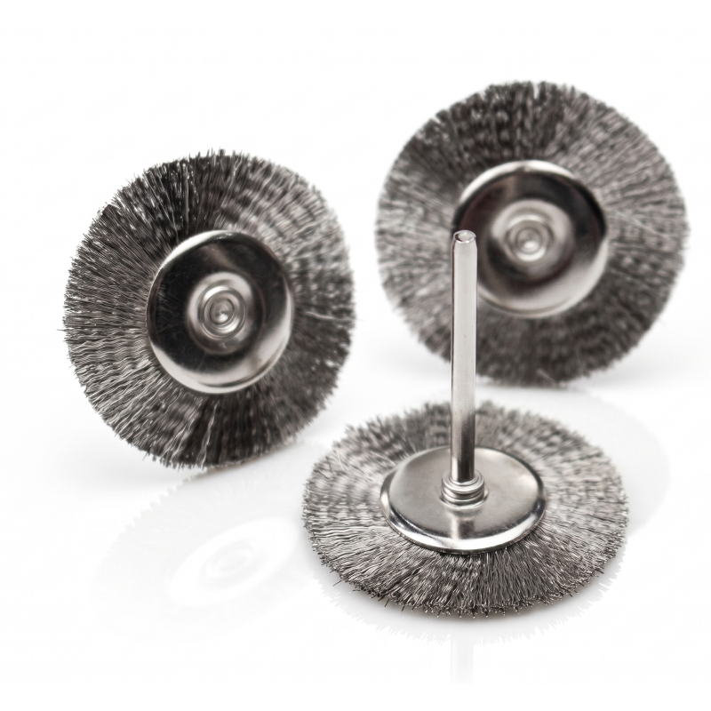 SS Wheel Brush with Handle