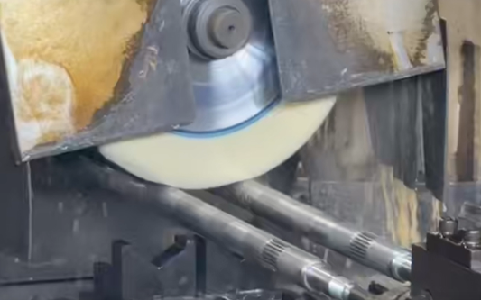 Polishing Textile Rollers from Ra 0.2 to Ra 0.13 with Diamond Abrasive Filament
