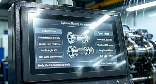 Correct Coolant &amp; RPM Settings for Flex Hone Cylinder Ball Hone on Ball Hone Cylinder Walls