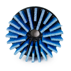 Equal-segment ceramic fiber disc brush